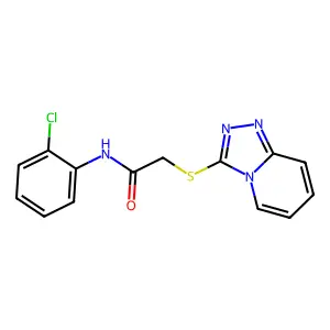N-(2-chlorophenyl)-2-([1,2,4]triazolo[4,3-a]pyridin-3-ylsulfanyl)acetamide structure