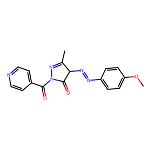 4-[(4-methoxyphenyl)diazenyl]-5-methyl-2-(pyridine-4-carbony structure