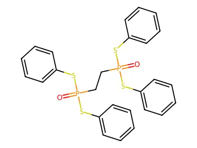 Ethane-1,2-diylbis(diphenylphosphane) disulfide structure