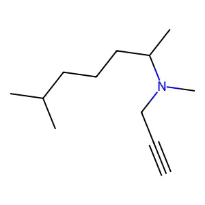 N,6-二甲基-N-(丙-2-炔-1-基)庚-2-胺 structure