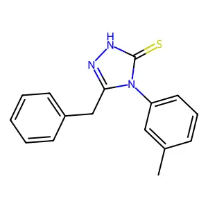 5-benzyl-4-(3-methylphenyl)-4H-1,2,4-triazole-3-thiol structure
