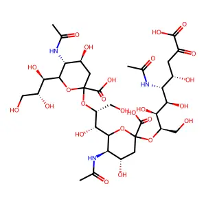 alpha-Neup5Ac-(2->8)-alpha-Neup5Ac-(2->8)-alpha-Neup5Ac structure