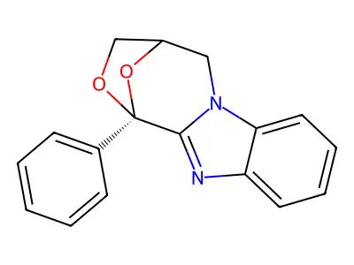 1,4-Epoxy-1H,3H-(1,4)oxazepino(4,3-a)benzimidazole, 4,5-dihydro-1-phenyl-, (1S)- structure