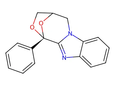 1,4-Epoxy-1H,3H-(1,4)oxazepino(4,3-a)benzimidazole, 4,5-dihydro-1-phenyl-, (1R)- structure