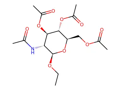 (5-Acetamido-3,4-diacetyloxy-6-ethoxyoxan-2-yl)methyl acetate structure