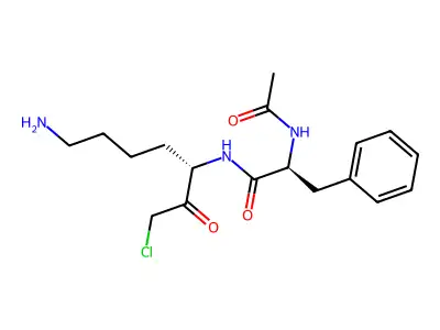Acetylphenyl-alanyl-lysine chloromethyl ketone structure
