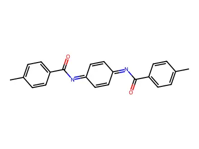 Benzamide, N,N'-2,5-cyclohexadiene-1,4-diylidenebis[4-methyl- structure