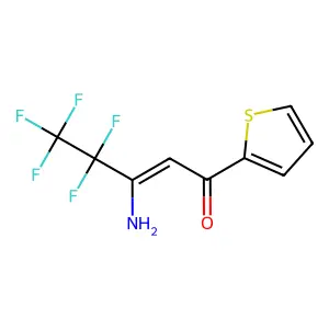 3-Amino-4,4,5,5,5-pentafluoro-1-(2-thienyl)-2-penten-1-one structure