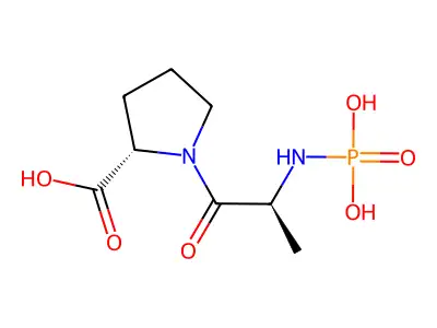 L-Proline, N-phosphono-L-alanyl- structure