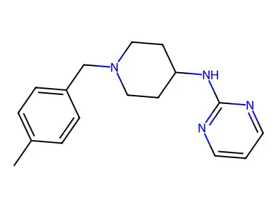 Pyrimidine, 2-((1-(p-methylbenzyl)-4-piperidyl)amino)- structure