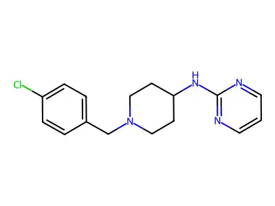 Pyrimidine, 2-((1-(p-chlorobenzyl)-4-piperidyl)amino)- structure