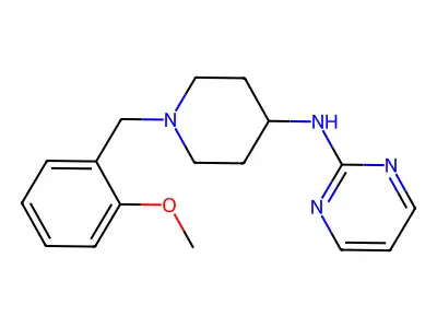 Pyrimidine, 2-(1-((o-methoxybenzyl)-4-piperidyl)amino)- structure