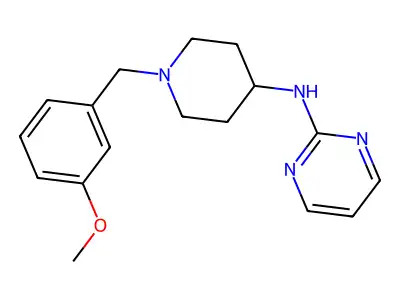 Pyrimidine, 2-((1-(m-methoxybenzyl)-4-piperidyl)amino)- structure