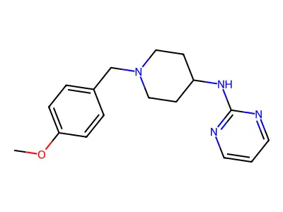 Pyrimidine, 2-((1-(p-methoxybenzyl)-4-piperidyl)amino)- structure