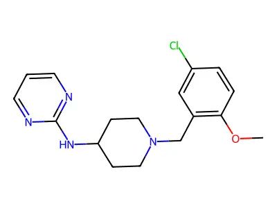 Pyrimidine, 2-((1-(5-chloro-2-methoxybenzyl)-4-piperidyl)amino)- structure
