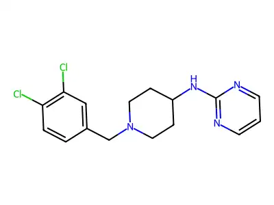 Pyrimidine, 2-((1-(3,4-dichlorobenzyl)-4-piperidyl)amino)- structure