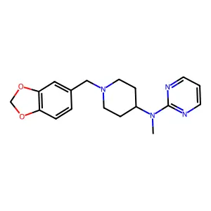 1,3-Benzodioxole, 5-(4-(N-(2-pyrimidinyl)methylamino)piperidinomethyl)- structure