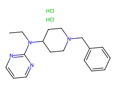 Pyrimidine, 2-(N-(1-benzyl-4-piperidyl)ethylamino)-, dihydrochloride structure