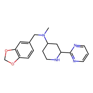 1,3-Benzodioxole, 5-((N-(2-(2-pyrimidinyl)-4-piperidyl)methylamino)methyl)- structure