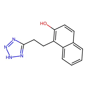 2-Naphthalenol, 1-(2-(1H-tetrazol-5-yl)ethyl)- structure