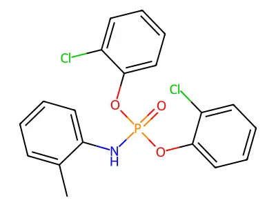 O-Tolyl-phosphoramidic acid bis-(2-chloro-phenyl) ester structure