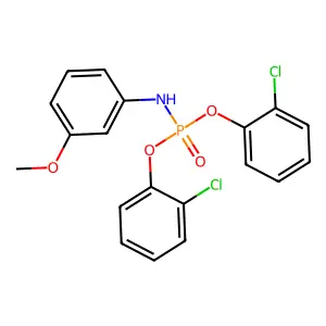 (3-Methoxy-phenyl)-phosphoramidic acid bis-(2-chloro-phenyl) ester structure