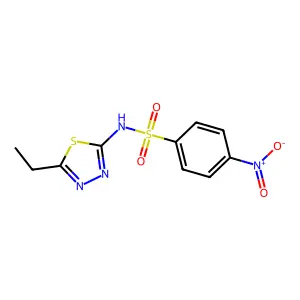 N-(5-ethyl-1,3,4-thiadiazol-2-yl)-4-nitrobenzenesulfonamide structure