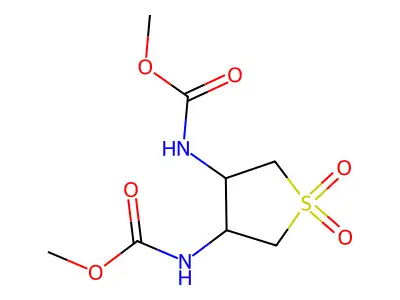 Dimethyl (1,1-dioxidotetrahydrothiene-3,4-diyl)biscarbamate structure