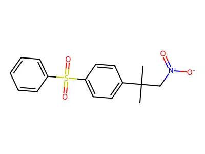 4-(1,1-Dimethyl-2-nitroethyl)phenyl phenyl sulfone structure