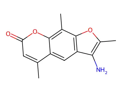 7H-Furo(3,2-g)(1)benzopyran-7-one, 3-amino-2,5,9-trimethyl- structure