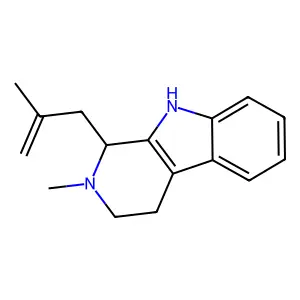 1H-Pyrido(3,4-b)indole, 2,3,4,9-tetrahydro-2-methyl-1-(2-methyl-2-propenyl)- structure