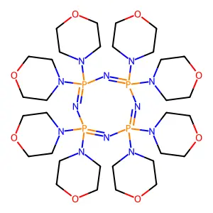 octamorpholinocyclotetraphosphazene structure