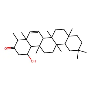 D:A-Friedoolean-6-en-3-one, 1-hydroxy-, (1beta)- structure