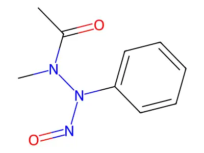 1-Acetyl-1-methyl-2-nitroso-2-phenylhydrazine structure