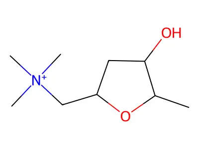 2,5-Anhydro-1,3,6-trideoxy-1-(trimethylazaniumyl)hexitol structure