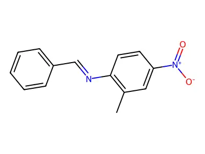 2-甲基-4-硝基-N-(苯亚甲基)苯胺 structure