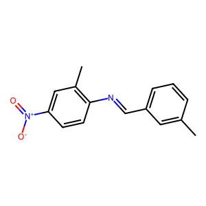 Benzenamine, 2-methyl-N-((3-methylphenyl)methylene)-4-nitro- structure