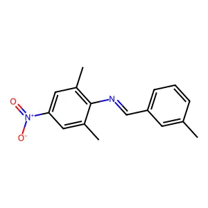 Benzenamine, 2,6-dimethyl-N-((3-methylphenyl)methylene)-4-nitro- structure