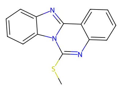 6-(Methylthio)benzimidazo[1,2-c]quinazoline structure