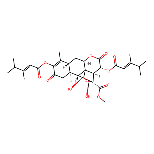 3-(3,4-Dimethyl-2-pentenoyl)bruceantin structure