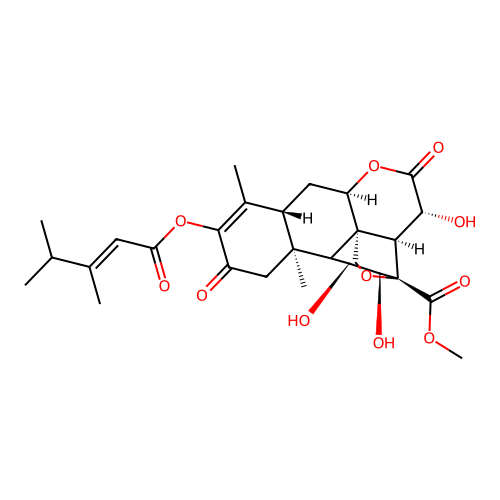 3-(3,4-Dimethyl-2-pentenoyl)bruceolide structure