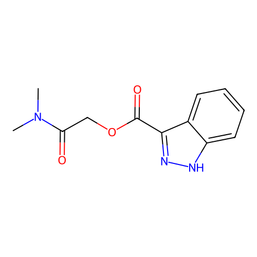 [2-(dimethylamino)-2-oxoethyl] 1H-indazole-3-carboxylate structure