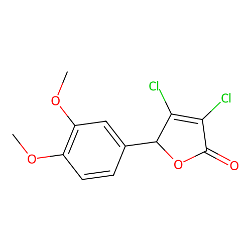 3,4-dichloro-5-(3,4-dimethoxyphenyl)-2(5H)-furanone structure