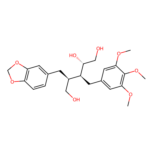 PODOPHYLLOTOXIN, SECODEOXY-SECOLACTONE DIOL structure