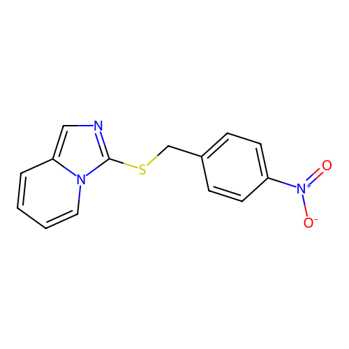 3-({4-Nitrobenzyl}sulfanyl)imidazo[1,5-a]pyridine structure