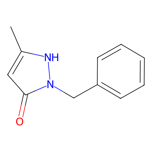 1-benzyl-3-methyl-1H-pyrazol-5-ol structure