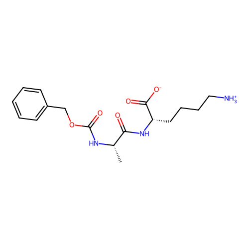 (2S)-6-azaniumyl-2-[[(2S)-2-(phenylmethoxycarbonylamino)propanoyl]amino]hexanoate structure