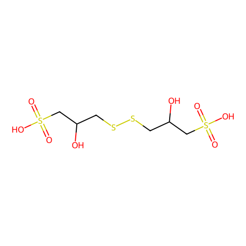 3,3'-Dithiobis(2-hydroxypropane-1-sulfonic acid) structure