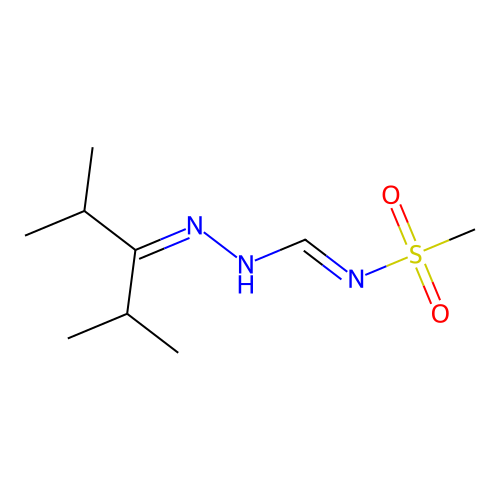 N-(2,4-dimethylpentan-3-ylideneamino)-N'-methylsulfonylmethanimidamide structure