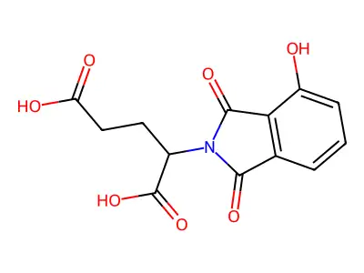 2-(3-Hydroxyphthalimido)glutaric acid structure